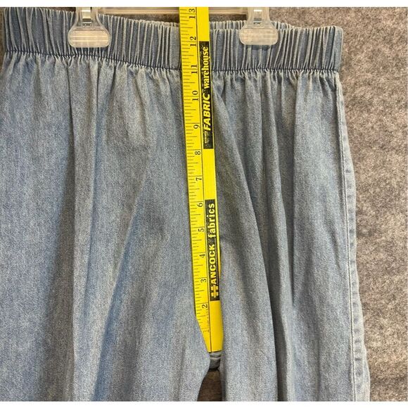 Vintage MISS & MRS Outfit Set Women's Medium Blue Cotton Denim Studded Fringed - Picture 12 of 14